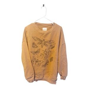 American Eagle Oversized Moth Graphic Crewneck Sweatshirt